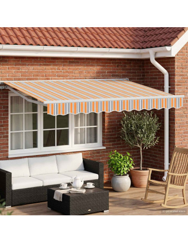 Tettuccio Elettrico Retrattile Blu, Arancione, Bianco 3,5 x 2 m