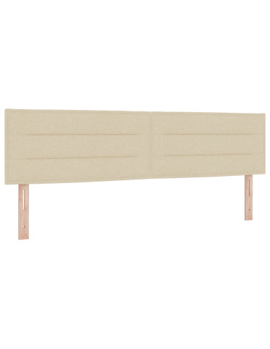 Letto Ottomano con Materasso e LED Crema 180 x 200 cm Tessuto