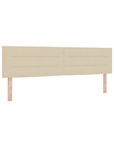Letto Ottomano con Materasso e LED Crema 180 x 200 cm Tessuto