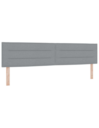 Letto Ottomano con Materasso e LED Grigio Chiaro 200 x 200 cm