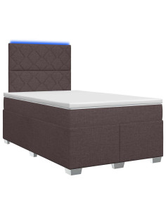 Letto box spring con materasso Marrone Scuro 120 x 190 cm