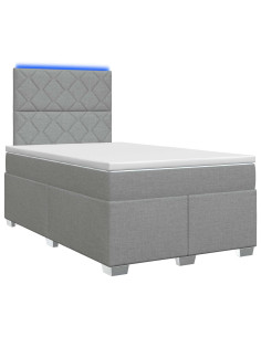 Letto box spring con materasso Grigio Chiaro 120 x 190 cm