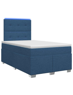 Letto box spring con materasso Blu 120 x 190 cm Tessuto