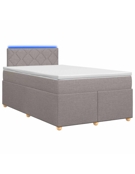 Letto box spring con materasso Tortora 120 x 200 cm Tessuto