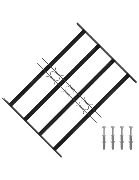 Griglia Finestra 75.5 x 60 cm Acciaio verniciato a polvere Nero