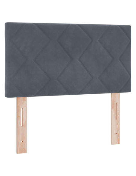 Letto Ottomano con Materasso e LED Grigio Scuro 80 x 200 cm