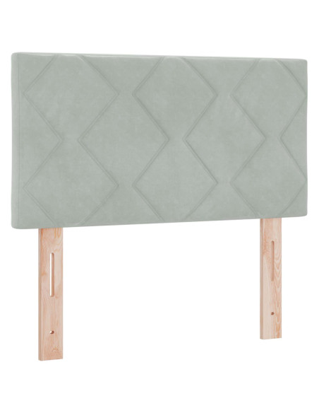 Letto Ottomano con Materasso e LED Grigio Chiaro 80 x 200 cm