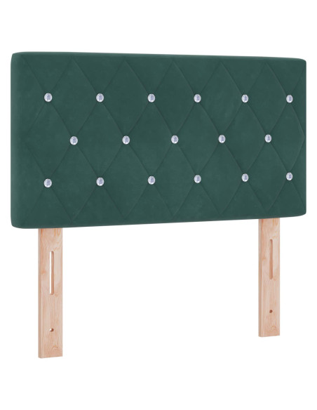 Letto Ottomano con Materasso e LED Verde Scuro 80 x 200 cm