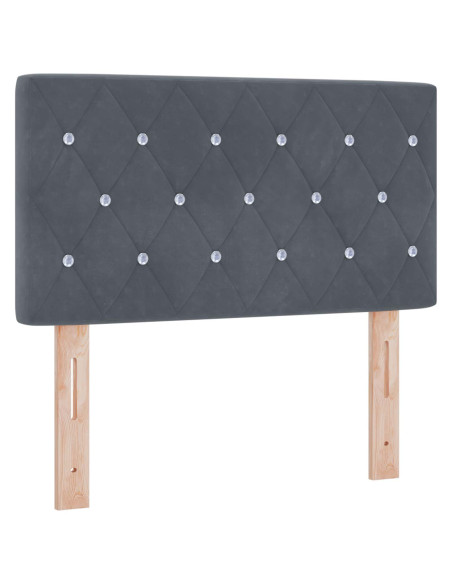 Letto Ottomano con Materasso e LED Grigio Scuro 80 x 200 cm