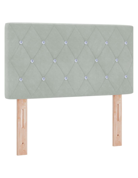 Letto Ottomano con Materasso e LED Grigio Chiaro 80 x 200 cm