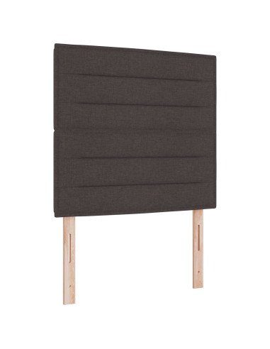 Letto Box Spring LED con Materasso Marrone Scuro 120 x 190 cm
