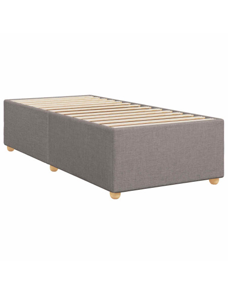 Letto box spring con materasso Tortora 80 x 200 cm Tessuto