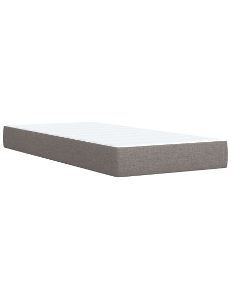 Letto box spring con materasso Tortora 80 x 200 cm Tessuto