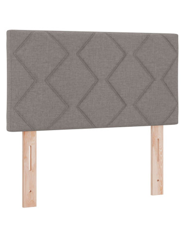 Letto box spring con materasso Tortora 80 x 200 cm Tessuto