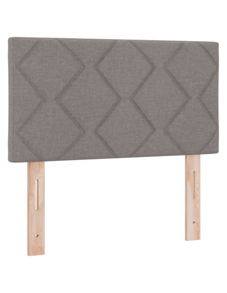 Letto box spring con materasso Tortora 80 x 200 cm Tessuto