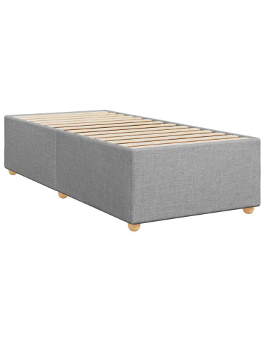 Letto box spring con materasso Grigio Chiaro 90 x 190 cm