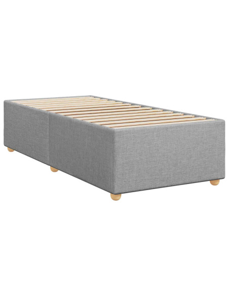 Letto box spring con materasso Grigio Chiaro 90 x 190 cm