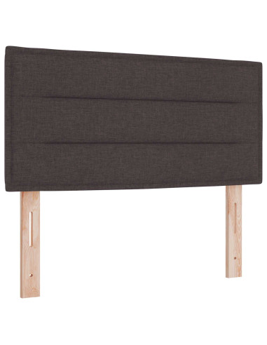 Letto box spring con materasso Marrone Scuro 90 x 190 cm