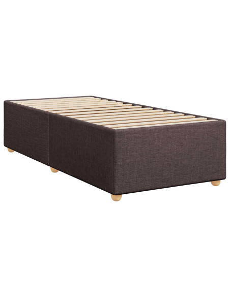 Letto box spring con materasso Marrone Scuro 90 x 190 cm