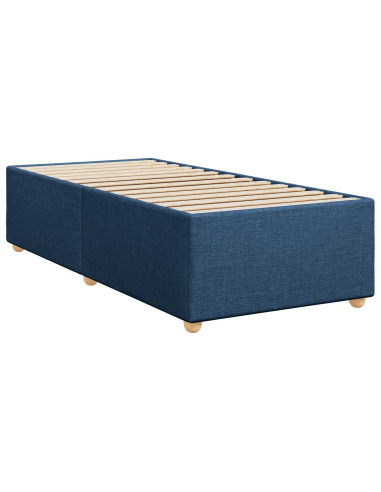 Letto box spring con materasso Blu 90 x 190 cm Tessuto