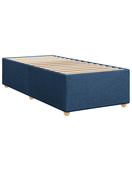 Letto box spring con materasso Blu 90 x 190 cm Tessuto