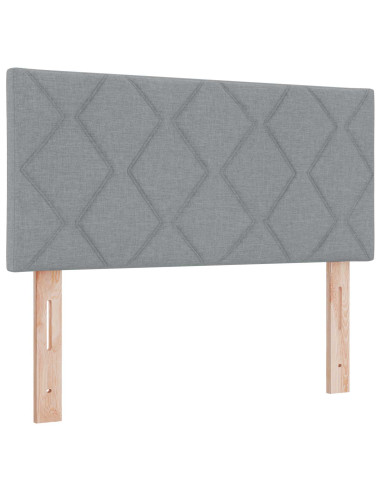 Letto box spring con materasso Grigio Chiaro 90 x 190 cm