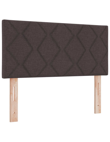 Letto box spring con materasso Marrone Scuro 90 x 190 cm