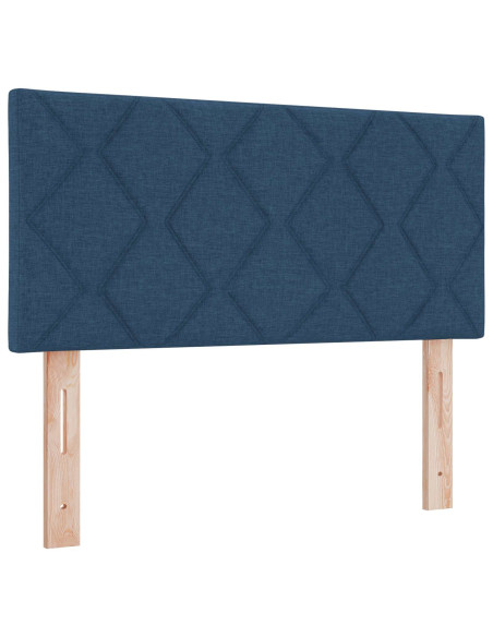 Letto box spring con materasso Blu 90 x 200 cm Tessuto