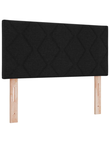 Letto box spring con materasso Nero 100 x 200 cm Tessuto