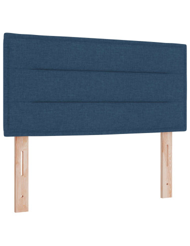 Letto box spring con materasso Blu 120 x 200 cm Tessuto