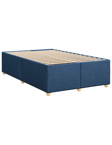 Letto box spring con materasso Blu 120 x 200 cm Tessuto