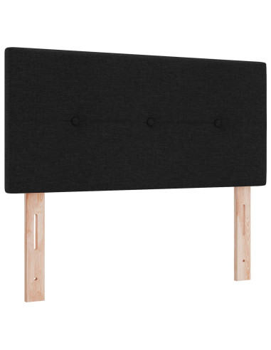 Letto box spring con materasso Nero 120 x 200 cm Tessuto