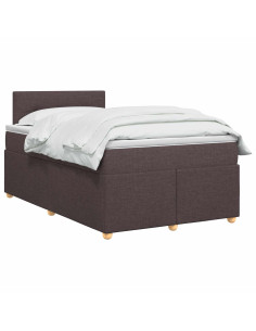 Letto box spring con materasso Marrone Scuro 120 x 200 cm 2