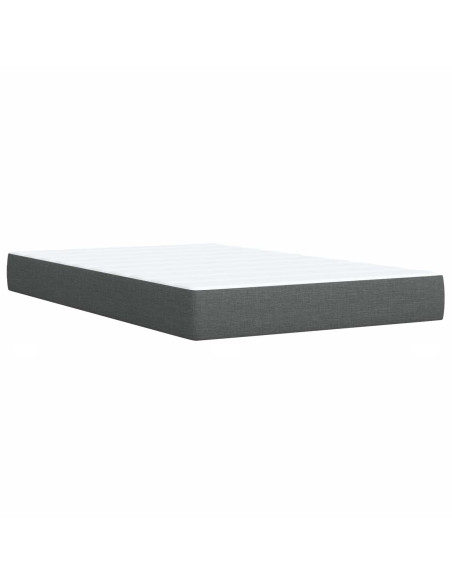 Letto box spring con materasso Grigio Scuro 120 x 200 cm