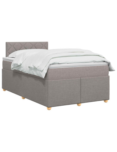 Letto box spring con materasso Tortora 120 x 200 cm Tessuto
