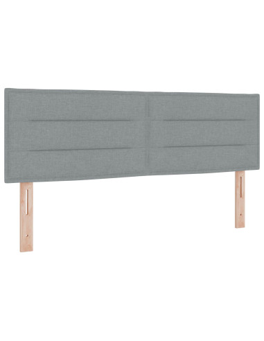 Letto box spring con materasso Grigio Chiaro 140 x 190 cm