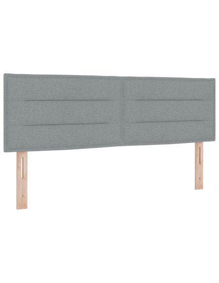 Letto box spring con materasso Grigio Chiaro 140 x 190 cm