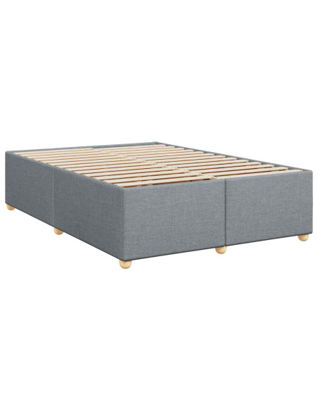 Letto box spring con materasso Grigio Chiaro 140 x 190 cm