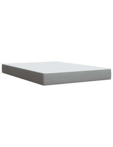 Letto box spring con materasso Grigio Chiaro 140 x 190 cm