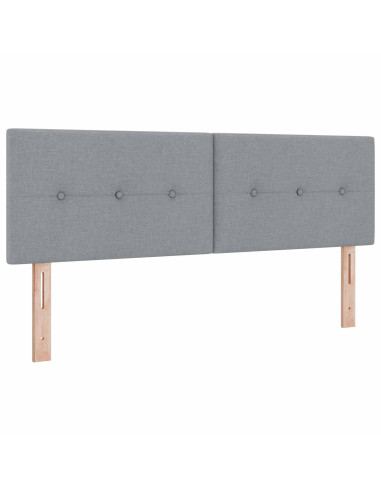 Letto box spring con materasso Grigio Chiaro 140 x 190 cm