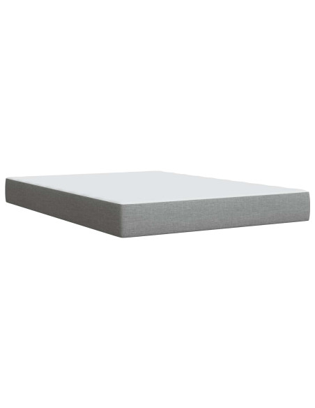 Letto box spring con materasso Grigio Chiaro 140 x 190 cm