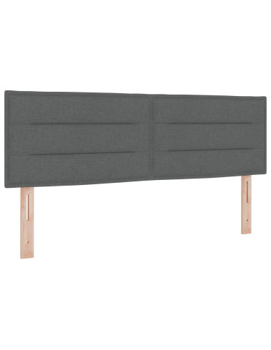 Letto box spring con materasso Grigio Scuro 140 x 200 cm