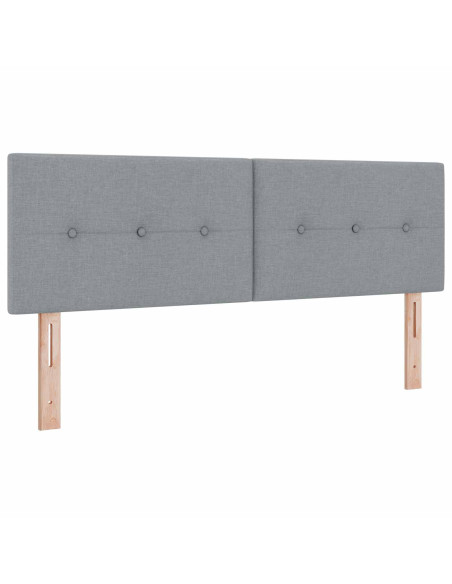 Letto box spring con materasso Grigio Chiaro 140 x 200 cm