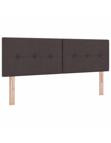 Letto box spring con materasso Marrone Scuro 140 x 200 cm