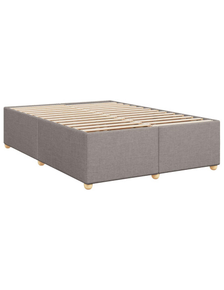 Letto box spring con materasso Tortora 140 x 200 cm Tessuto