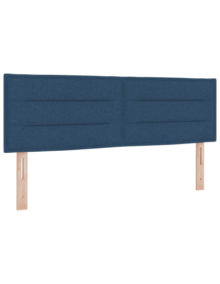 Letto box spring con materasso Blu 160 x 200 cm Tessuto