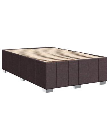 Letto box spring con materasso Marrone Scuro 120 x 200 cm