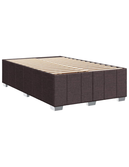 Letto box spring con materasso Marrone Scuro 120 x 200 cm