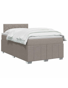 Letto box spring con materasso Tortora 120 x 200 cm Tessuto 2