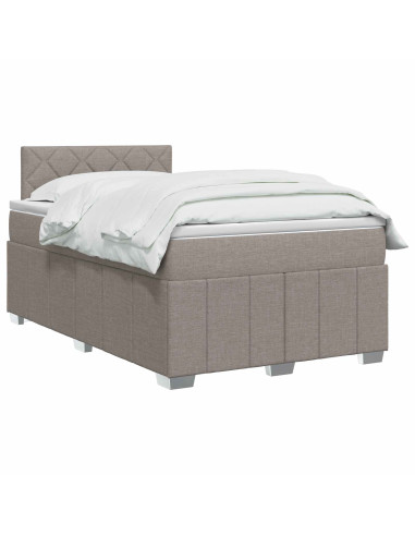 Letto box spring con materasso Tortora 120 x 200 cm Tessuto